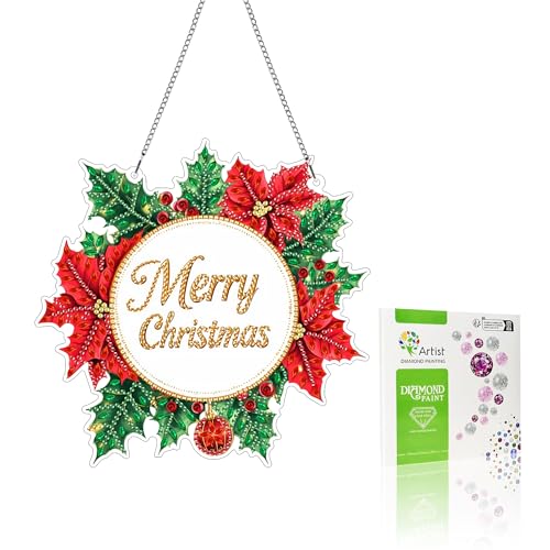 VAIIEYO 5D DIY Diamond Painting Anhänger Weihnachten, Girlande Diamant Painting Bilder Malerei Kits mit Kett, Diamant Home Wand Decor Gemälde Diamond Dekoration, Veranda Fenster Wandbehang VAIIEYO 5D DIY Diamond Painting Anhänger Weihnachten, Girlande Diamant Painting Bilder Malerei Kits mit Kett, Diamant Home Wand Decor Gemälde Diamond Dekoration, Veranda Fenster Wandbehang von VAIIEYO