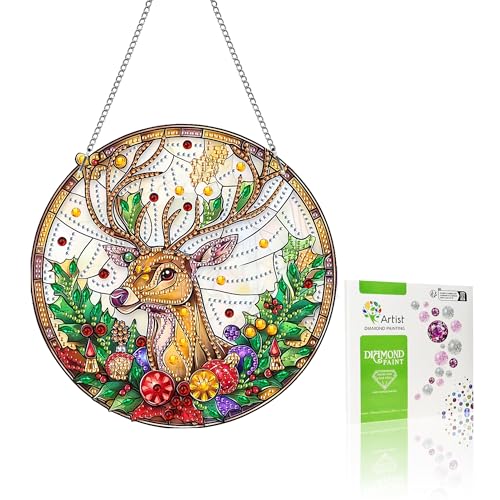 VAIIEYO 5D DIY Diamond Painting Anhänger Weihnachten, Hirsch Diamant Painting Bilder Malerei Kits mit Kett, Diamant Home Wand Decor Gemälde Diamond Dekoration, Veranda Fenster Wandbehang VAIIEYO 5D DIY Diamond Painting Anhänger Weihnachten, Hirsch Diamant Painting Bilder Malerei Kits mit Kett, Diamant Home Wand Decor Gemälde Diamond Dekoration, Veranda Fenster Wandbehang von VAIIEYO