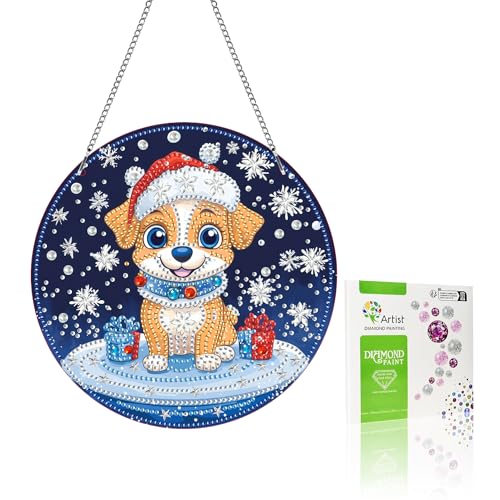 VAIIEYO 5D DIY Diamond Painting Anhänger Weihnachten, Hund Diamant Painting Bilder Malerei Kits mit Kett, Diamant Home Wand Decor Gemälde Diamond Dekoration, Veranda Fenster Wandbehang VAIIEYO 5D DIY Diamond Painting Anhänger Weihnachten, Hund Diamant Painting Bilder Malerei Kits mit Kett, Diamant Home Wand Decor Gemälde Diamond Dekoration, Veranda Fenster Wandbehang von VAIIEYO