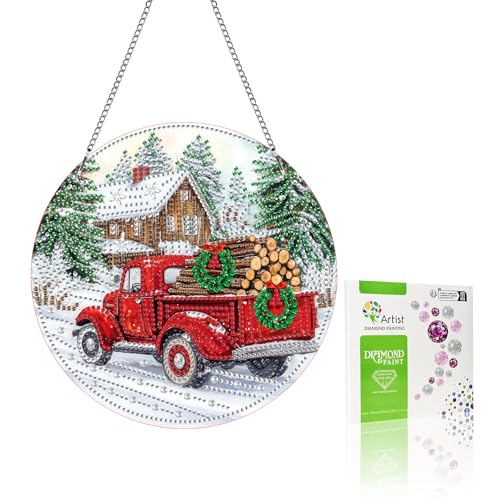 VAIIEYO 5D DIY Diamond Painting Anhänger Weihnachten, Rotes Auto Diamant Painting Bilder Malerei Kits mit Kett, Diamant Home Wand Decor Gemälde Diamond Dekoration, Veranda Fenster Wandbehang VAIIEYO 5D DIY Diamond Painting Anhänger Weihnachten, Rotes Auto Diamant Painting Bilder Malerei Kits mit Kett, Diamant Home Wand Decor Gemälde Diamond Dekoration, Veranda Fenster Wandbehang von VAIIEYO