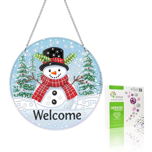 VAIIEYO 5D DIY Diamond Painting Anhänger Weihnachten, Schneemann Diamant Painting Bilder Malerei Kits mit Kett, Diamant Home Wand Decor Gemälde Diamond Dekoration, Veranda Fenster Wandbehang VAIIEYO 5D DIY Diamond Painting Anhänger Weihnachten, Schneemann Diamant Painting Bilder Malerei Kits mit Kett, Diamant Home Wand Decor Gemälde Diamond Dekoration, Veranda Fenster Wandbehang von VAIIEYO