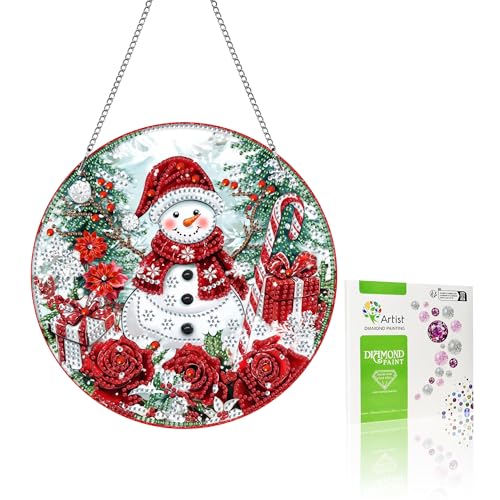 VAIIEYO 5D DIY Diamond Painting Anhänger Weihnachten, Schneemann Rose Diamant Painting Bilder Malerei Kits mit Kett, Diamant Home Wand Decor Gemälde Diamond Dekoration, Veranda Fenster Wandbehang VAIIEYO 5D DIY Diamond Painting Anhänger Weihnachten, Schneemann Rose Diamant Painting Bilder Malerei Kits mit Kett, Diamant Home Wand Decor Gemälde Diamond Dekoration, Veranda Fenster Wandbehang von VAIIEYO