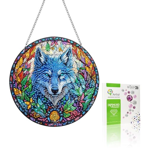 VAIIEYO 5D DIY Diamond Painting Anhänger Wolf, Tier Diamant Painting Bilder Malerei Kits mit Kett, Diamant Home Wand Decor Gemälde Diamond Dekoration, Veranda Fenster Wandbehang B8 VAIIEYO 5D DIY Diamond Painting Anhänger Wolf, Tier Diamant Painting Bilder Malerei Kits mit Kett, Diamant Home Wand Decor Gemälde Diamond Dekoration, Veranda Fenster Wandbehang B8 von VAIIEYO