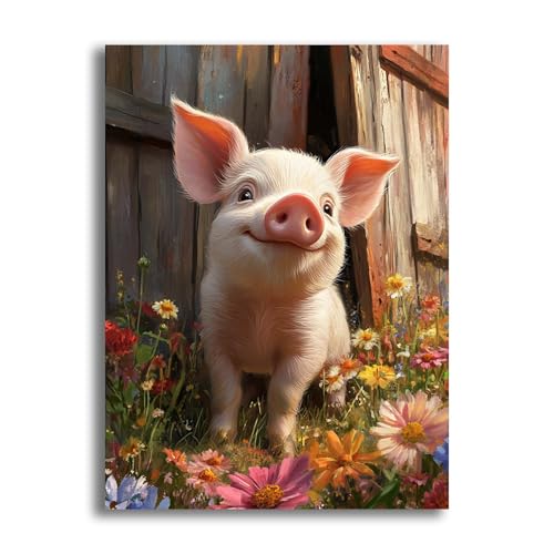 VAIIEYO 5D DIY Diamond Painting Schwein, Diamant Painting Bilder Malerei Kits Tier, Malen Nach Zahlen Diamant Home Wand Decor Gemälde Kreuzstich Diamond Dekoration 40x50cm S432 VAIIEYO 5D DIY Diamond Painting Schwein, Diamant Painting Bilder Malerei Kits Tier, Malen Nach Zahlen Diamant Home Wand Decor Gemälde Kreuzstich Diamond Dekoration 40x50cm S432 von VAIIEYO