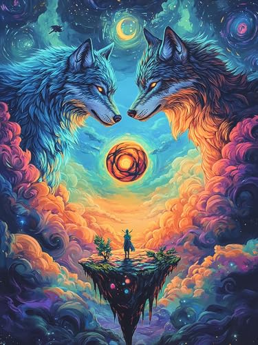 VAIIEYO 5D DIY Diamond Painting Wolf, Diamant Painting Bilder Malerei Kits Tier, Malen Nach Zahlen Diamant Home Wand Decor Gemälde Kreuzstich Diamond Dekoration 30x40 cm-56 VAIIEYO 5D DIY Diamond Painting Wolf, Diamant Painting Bilder Malerei Kits Tier, Malen Nach Zahlen Diamant Home Wand Decor Gemälde Kreuzstich Diamond Dekoration 30x40 cm-56 von VAIIEYO