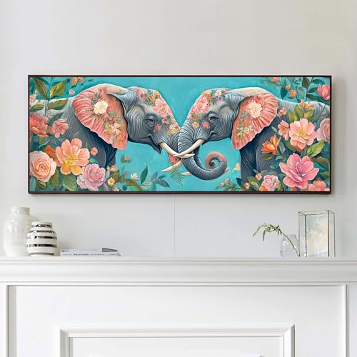 VAIIEYO 5D DIY Elefant Diamond Painting Groß, Tier Diamant Painting Groß xxl Bilder Malerei Kits, Malen Nach Zahlen Diamant Home Wand Decor Gemälde Kreuzstich Diamond Dekoration 30x80cm-1 VAIIEYO 5D DIY Elefant Diamond Painting Groß, Tier Diamant Painting Groß xxl Bilder Malerei Kits, Malen Nach Zahlen Diamant Home Wand Decor Gemälde Kreuzstich Diamond Dekoration 30x80cm-1 von VAIIEYO