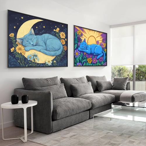 VAIIEYO 5D DIY Katze Diamond Painting, Diamant Painting Bilder Malerei Kits Tier, Malen Nach Zahlen Diamant Home Wand Decor Gemälde Kreuzstich Diamond Dekoration 30x80cm-5 VAIIEYO 5D DIY Katze Diamond Painting, Diamant Painting Bilder Malerei Kits Tier, Malen Nach Zahlen Diamant Home Wand Decor Gemälde Kreuzstich Diamond Dekoration 30x80cm-5 von VAIIEYO