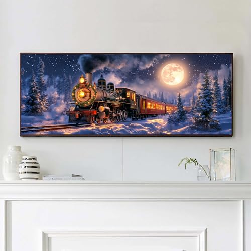 VAIIEYO 5D DIY Weihnachten Diamond Painting Groß, Eisenbahn Diamant Painting Groß xxl Bilder Malerei Kits, Malen Nach Zahlen Diamant Home Wand Decor Gemälde Kreuzstich Diamond Dekoration 30x80cm-5 VAIIEYO 5D DIY Weihnachten Diamond Painting Groß, Eisenbahn Diamant Painting Groß xxl Bilder Malerei Kits, Malen Nach Zahlen Diamant Home Wand Decor Gemälde Kreuzstich Diamond Dekoration 30x80cm-5 von VAIIEYO