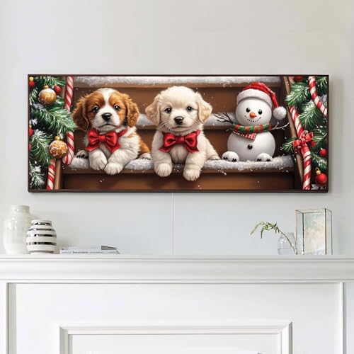 VAIIEYO 5D DIY Weihnachten Diamond Painting Groß, Hund Diamant Painting Groß xxl Bilder Malerei Kits, Malen Nach Zahlen Diamant Home Wand Decor Gemälde Kreuzstich Diamond Dekoration 30x80cm-1 VAIIEYO 5D DIY Weihnachten Diamond Painting Groß, Hund Diamant Painting Groß xxl Bilder Malerei Kits, Malen Nach Zahlen Diamant Home Wand Decor Gemälde Kreuzstich Diamond Dekoration 30x80cm-1 von VAIIEYO