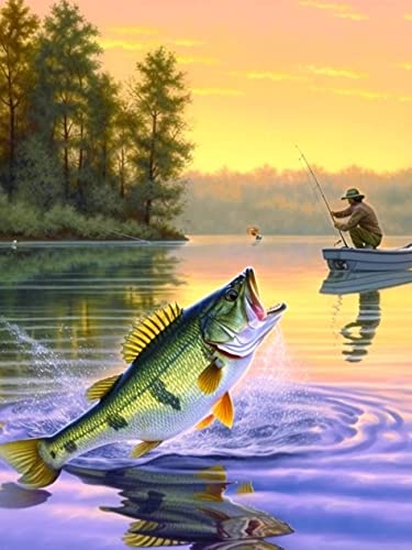 VAIIEYO DIY 5D Diamond Painting Fisch, Diamant Painting Bilder Malerei Kits Fischer, Malen Nach Zahlen Diamant Home Wand Decor Gemälde Kreuzstich Diamond Dekoration 30x40 cm VAIIEYO DIY 5D Diamond Painting Fisch, Diamant Painting Bilder Malerei Kits Fischer, Malen Nach Zahlen Diamant Home Wand Decor Gemälde Kreuzstich Diamond Dekoration 30x40 cm von VAIIEYO