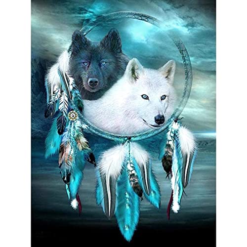 VAIIEYO DIY 5D Diamond Painting Wolf, Diamond Painting Pictures Painting Dream Catcher Painting by Numbers Diamond Home Wall Decor Painting Cross Stitch Diamond Decoration 30 x 40 cm VAIIEYO DIY 5D Diamond Painting Wolf, Diamond Painting Pictures Painting Dream Catcher Painting by Numbers Diamond Home Wall Decor Painting Cross Stitch Diamond Decoration 30 x 40 cm von VAIIEYO