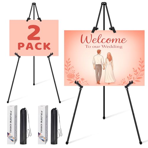 VAIIGO Staffelei für Schilder und Poster, 160 cm, verstellbare Metall-Staffelei für Hochzeit, Willkommensschilder, Malerei, Leinwand, Kunst und Bild, tragbar, zusammenklappbar, mit Tragetasche, hält VAIIGO Staffelei für Schilder und Poster, 160 cm, verstellbare Metall-Staffelei für Hochzeit, Willkommensschilder, Malerei, Leinwand, Kunst und Bild, tragbar, zusammenklappbar, mit Tragetasche, hält von VAIIGO