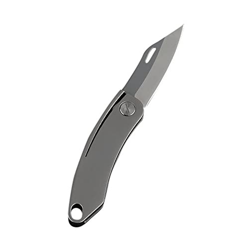 VAKON - Messer mit Titan-Grif als Schlüsselanhänger, Minimesser, Taschenmesser klein, Faltmesser Outdoor aus Titanium EDC, Klappmesser für Schlüsselring von VAKON SALON