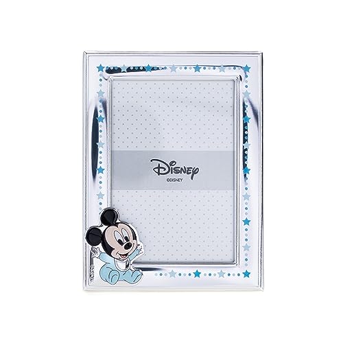 VALENTI & CO. Disney Baby - Mickey - Bilderrahmen in Silber für Kinder, Geschenkidee für Taufe, Geburt oder Geburtstag (9x13 cm) von VALENTI & CO.
