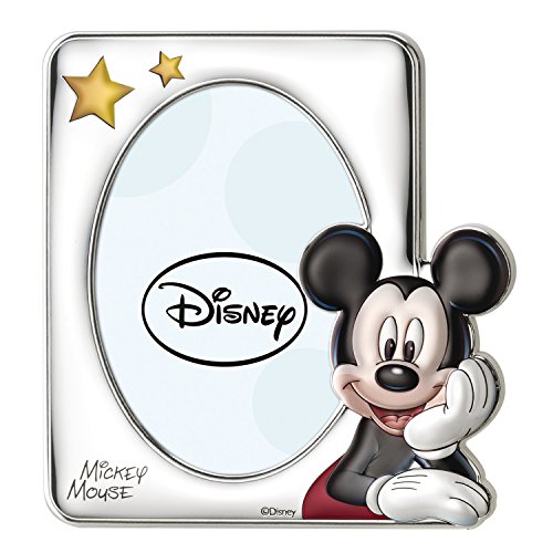 VALENTI & CO. Disney Baby – Mickey Mouse – Bilderrahmen aus Silber mit bunten Details für den Tisch oder den Nachttisch für das Kinderzimmer perfekt als Geschenk für Taufe oder Geburtstag von VALENTI & CO.