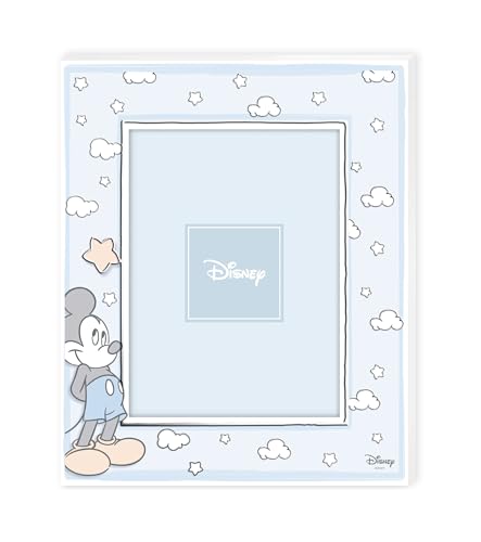 VALENTI & CO. - Disney Mickey Mouse - Holzrahmen 13 x 18 cm - Tisch-Bilderrahmen mit Details aus Silber - Geschenkidee für Neugeborene oder Taufe - Bilderrahmen für Kinderzimmer VALENTI & CO. - Disney Mickey Mouse - Holzrahmen 13 x 18 cm - Tisch-Bilderrahmen mit Details aus Silber - Geschenkidee für Neugeborene oder Taufe - Bilderrahmen für Kinderzimmer von VALENTI & CO.