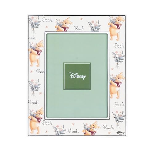 VALENTI & CO. - Disney Winnie Puuh - Holzrahmen 13 x 18 cm - Tischbilderrahmen mit Details aus Silber - Geschenkidee für Neugeborene oder Taufe - Bilderrahmen für Kinderzimmer VALENTI & CO. - Disney Winnie Puuh - Holzrahmen 13 x 18 cm - Tischbilderrahmen mit Details aus Silber - Geschenkidee für Neugeborene oder Taufe - Bilderrahmen für Kinderzimmer von VALENTI & CO.
