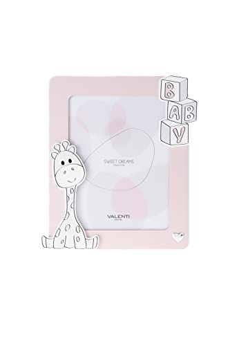 VALENTI & CO. - Rosa Fotorahmen aus Holz mit Giraffe, zum Aufhängen als Dekoration im Kinderzimmer, Geschenkidee für Neugeborene und Kinder - 18 x 24 cm VALENTI & CO. - Rosa Fotorahmen aus Holz mit Giraffe, zum Aufhängen als Dekoration im Kinderzimmer, Geschenkidee für Neugeborene und Kinder - 18 x 24 cm von VALENTI & CO.