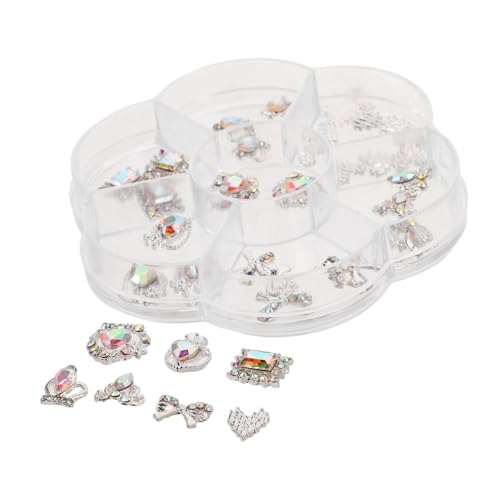 VALICLUD 1 Box Nagelkunst Zubehör Strasssteine Für Nägel Nagelschmuck Für Mädchen Valentinstags Herz Nagelanhänger Nagelanhänger Herzen Nagelverzierungen von VALICLUD