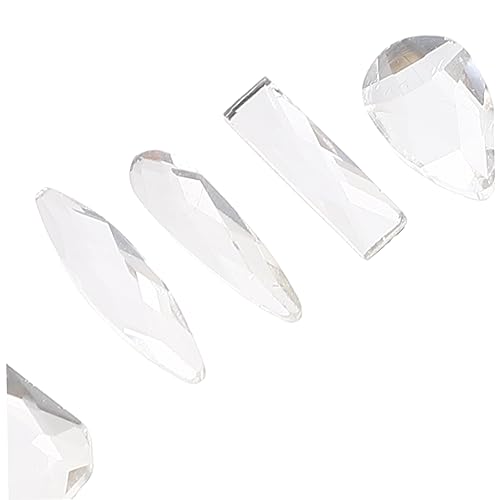 VALICLUD 1 Karton DIY Nageldesign Strasssteine Fächer Flatback Nail Charms Glitzernde Ab Glassteine für Nagelkunst und DIY Dekoration Zubehör für Mädchen und Kreative Nail Art von VALICLUD