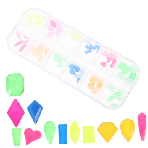 VALICLUD 1 Karton Nail Art Charms Set Fächer mit Flachen Schillernden Glitzersteinen in Ab farben DIY Nageldekorationen für Individuelle Nail Designs Vielseitig für Bastelarbeiten und VALICLUD 1 Karton Nail Art Charms Set Fächer mit Flachen Schillernden Glitzersteinen in Ab farben DIY Nageldekorationen für Individuelle Nail Designs Vielseitig für Bastelarbeiten und von VALICLUD