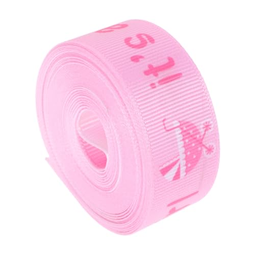 VALICLUD 1 Rolle Babypartyband Babyparty - Dekoratives Wickelband Valentinstag Band Stoffband Geschenkband Band Für Blumen Alles Zum Geburtstag Ribbon Bastelband Polyester Rosa von VALICLUD