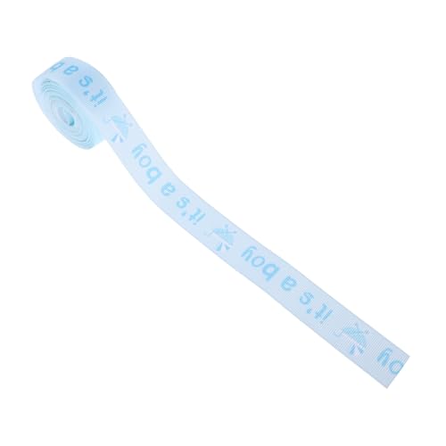 VALICLUD 1 Rolle Babypartyband geburtstagsdeko jungen Boy Ribbon -Dusche-Band-Junge Geschenkband zum Basteln Babypartybänder für Gäste Band für Babyparty Polyester Sky-blue von VALICLUD