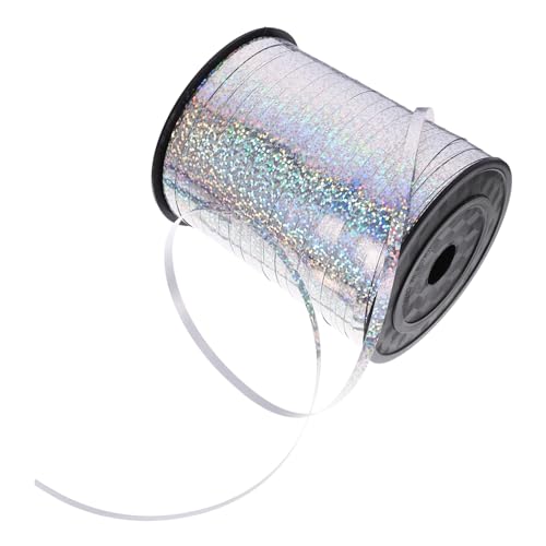 VALICLUD 1 Rolle -Ballonband Partydekorationen Kräuselbänder Band zum Basteln dekoratives Verpackungsband Geschenkband Bänder zum Basteln Bastelverpackungsband Partyband Plastik Silber von VALICLUD