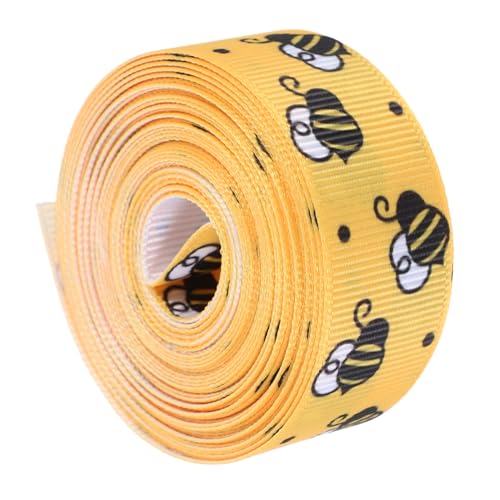 VALICLUD 1 Rolle Bienenband Dekorationsband Geschenkband Party Dekoration bastelmaterial Dekoband Band für Kränze dekoratives Ripsband Blumenstrauß Wickelband Bänder für Handwerk Polyester von VALICLUD