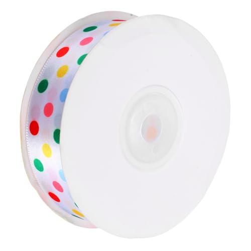 VALICLUD 1 Rolle Buntes Tupfenband Plastikband Wickelband Verpackungsband für Heimwerker Verpackungsbanddekor basteln DIY band Punktband Hochzeitsgeschenkband Geschenkband basteln Polyester von VALICLUD
