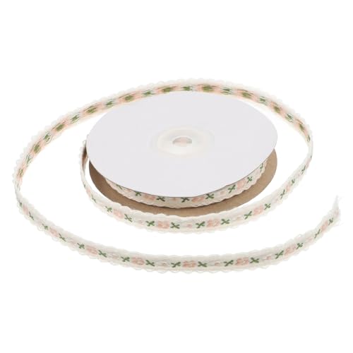 VALICLUD 1 Rolle Dekoratives Band Band Zum Verpacken Von Blumensträußen Blumen-bastelband Stickerei-besatzband Bandstickerei Stickband Elegante Bänder Stoffbänder Stoffband Weiß Polyester von VALICLUD