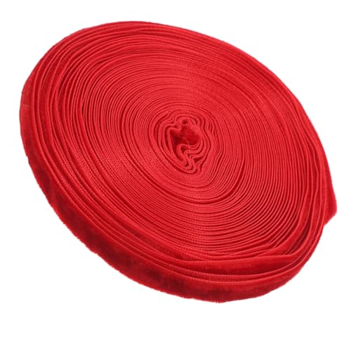 VALICLUD 1 Rolle Flanell Geschenkband Verschiedene Bänder Zum Basteln Bündelband Bastelband Partyband Buchbänder Zum Buchbinden Kleines Band Rotes Polyester von VALICLUD