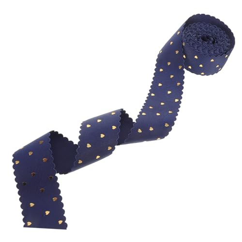 VALICLUD 1 Rolle Herzband Aus Goldfolie, 4,5 M, Valentinstagsband Mit Wellenbesatz Für Hochzeitsdekoration, Brautpartys, Feiertagsdekorationen, Dunkelblau VALICLUD 1 Rolle Herzband Aus Goldfolie, 4,5 M, Valentinstagsband Mit Wellenbesatz Für Hochzeitsdekoration, Brautpartys, Feiertagsdekorationen, Dunkelblau von VALICLUD