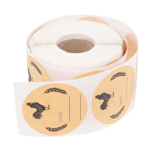 VALICLUD 1 Rolle Runde Eierkarton Etiketten Selbstklebende Stempel für Frische Eierverpackung Vielseitig Einsetzbar für Bauernmärkte und Küchenorganisation Stilvolles Design für Optimale von VALICLUD