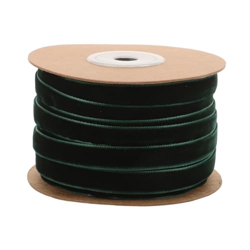 VALICLUD 1 Rolle Samtband Geschenkband Bündelbänder DIY Band Zum Verpacken Verpackungsband Dekoband Satin Hochzeit Samtkordel Weißes Band Geschenkband Dunkelgrün VALICLUD 1 Rolle Samtband Geschenkband Bündelbänder DIY Band Zum Verpacken Verpackungsband Dekoband Satin Hochzeit Samtkordel Weißes Band Geschenkband Dunkelgrün von VALICLUD