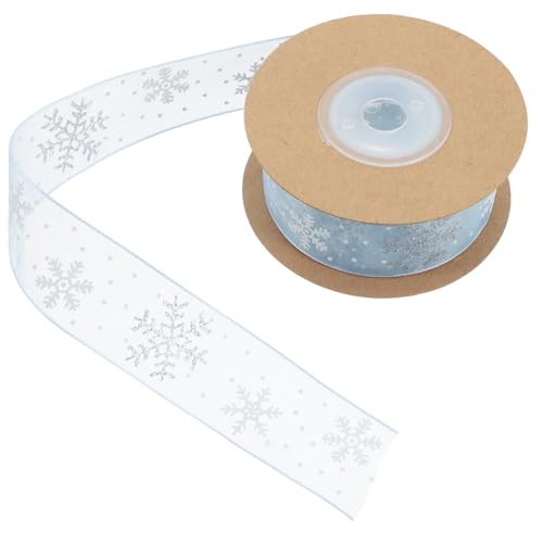 VALICLUD 1 Rolle Schneeflockenband Schneeflockenband Winterband Bänder Band Für Blumenstrauß Glitzerband Geschenkband Schneeband Himmelblau Chiffon VALICLUD 1 Rolle Schneeflockenband Schneeflockenband Winterband Bänder Band Für Blumenstrauß Glitzerband Geschenkband Schneeband Himmelblau Chiffon von VALICLUD