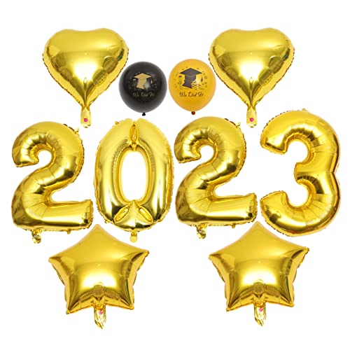 VALICLUD 1 Satz Abschlussfeier Luftballons Set Schwarze Goldene Goldene Sterne für Ihre Partyszene von VALICLUD
