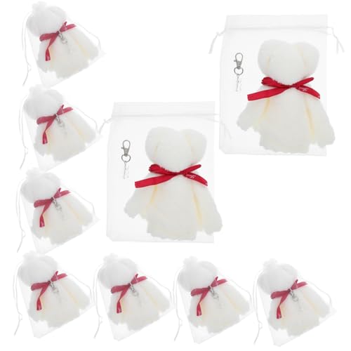 VALICLUD 1 Satz Bären Sie Handtuchschlüsselkette Babyparty-souvenirs Party Dekoration Der Abschlusssaison Gastgeschenke Zur Taufe Taufgeschenke Für Gäste Taufschmuck Für Jungen Gittergewebe von VALICLUD