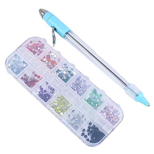 VALICLUD 1 Satz Diy Nagelkunst Multifunktionale Nagelkunst Stifte mit für Rhinestones Nagelwerkzeuge für Maniküre und Dekoration Blaues Aufbewahrungsset für Profis und Anfänger von VALICLUD