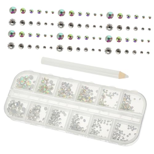 VALICLUD 1 Satz Flatboden -Diamantnagelschmuck nagel edelsteine Maniküre-Strasssteine Charms für Nagelzubehör Nagel-Strass-Anhänger Nagel-Strasssteine ​​und Edelsteine Glas von VALICLUD