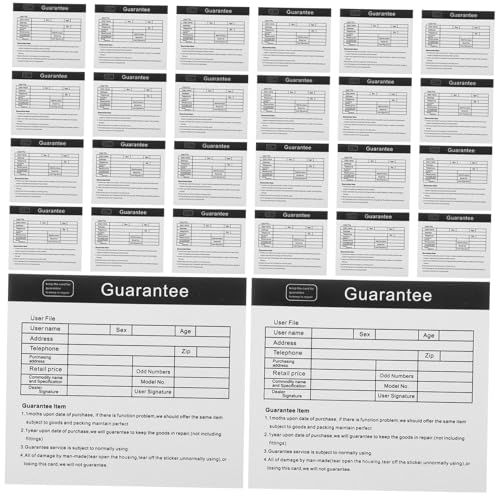 VALICLUD 1 Satz Garantiekarte Gerätewartungskarten Gerätereparaturkarten Anleitungskarten Zur Tassenpflege Wartungskarte Für Geräte Papier 200 Stück VALICLUD 1 Satz Garantiekarte Gerätewartungskarten Gerätereparaturkarten Anleitungskarten Zur Tassenpflege Wartungskarte Für Geräte Papier 200 Stück von VALICLUD