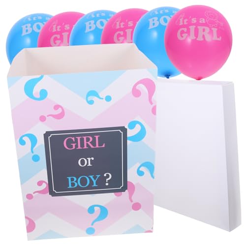 VALICLUD 1 Satz Geschlecht Enthüllung Box mit Luftballons Shower für Jungen und Pinken und Blauen Ballons für Gender Reveal Partys von VALICLUD