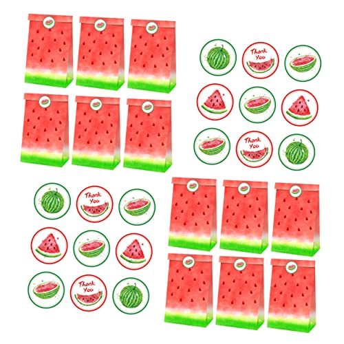 VALICLUD 1 Satz Hawaiian Party Papiertüten für Süßigkeiten mit Aufkleber für Snacks Kekse und Früchte Hochwertigem Papier für Feste und Familienfeiern von VALICLUD