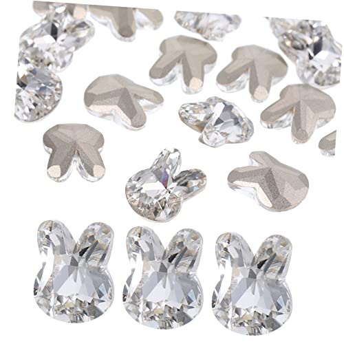 VALICLUD 1 Satz Schmuck Mit Nageldiamanten Reiz Nagel Strass Edelsteine Zehe Cartoon-nagelkunst-anhänger Hase Deko Charms Für Nageldesign Nagelschmuck Kristall 20 Stück von VALICLUD