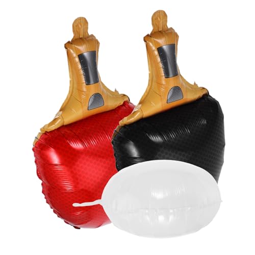 VALICLUD 1 Satz Tischtennis Ballons Rot und Schwarz Teiliges Sport Dekorations für Partys Wettbewerbe und Outdoor Events Leicht und Wiederverwendbar für Unvergessliche Feiern von VALICLUD