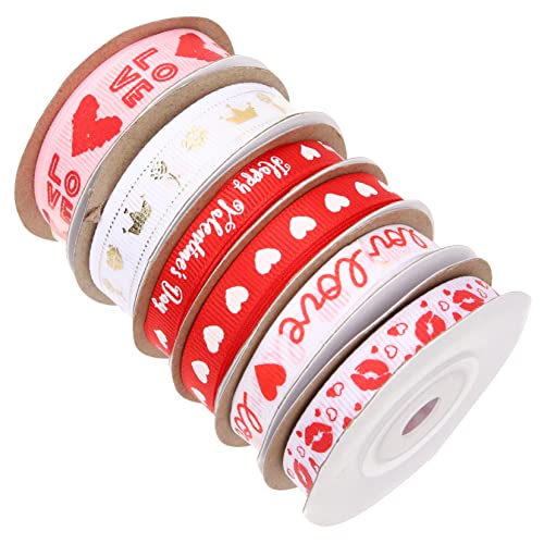 VALICLUD 1 Satz Verpackung Band Bastelbänder Zum Einwickeln Valentinstag Band Valentinstag Geschenkband Herzen Aus Satinband Pastell Herzbänder Basteln Bänder Polyester 6rollen von VALICLUD