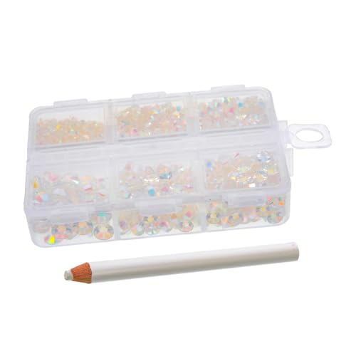 VALICLUD 1 Schachtel Flatback Resin Strasssteine für Nägel Weiß Ab Glitzernde DIY Nageldekorationen Schmucksteine für Natürliche und Künstliche Nägel Geeignet für Partys und Nagelkunst VALICLUD 1 Schachtel Flatback Resin Strasssteine für Nägel Weiß Ab Glitzernde DIY Nageldekorationen Schmucksteine für Natürliche und Künstliche Nägel Geeignet für Partys und Nagelkunst von VALICLUD