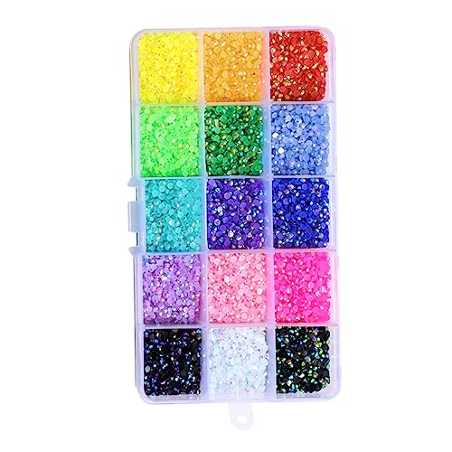 VALICLUD 1 Schachtel Glitzernde Flachsteine für Nageldekoration Farben DIY Nagelkunst und Maniküre für Nagelstudios und Heimgebrauch VALICLUD 1 Schachtel Glitzernde Flachsteine für Nageldekoration Farben DIY Nagelkunst und Maniküre für Nagelstudios und Heimgebrauch von VALICLUD