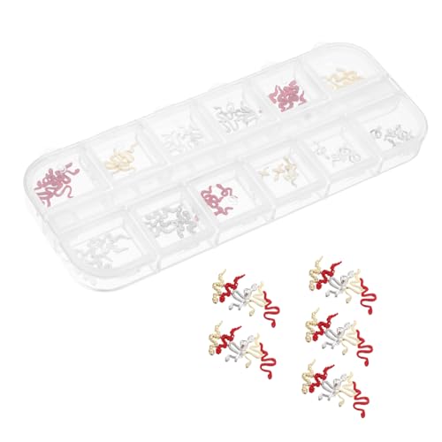 VALICLUD 1 Schachtel Nagelkunstschmuck Schlange Nailart-zubehör Charms Für Nageldesign Nagelanhänger Schlange Schlangennagel Charms Nagelschmuck Einzigartige Nagelcharme Kunststoff von VALICLUD