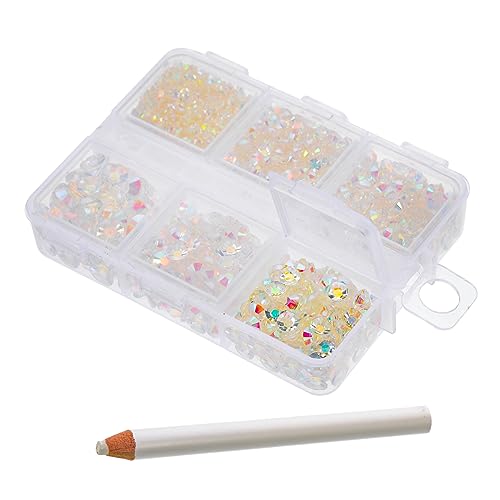 VALICLUD 1 Schachtel Nagelsticker Diamantschmuck Nagelkunst Strasssteine Edelsteine Strass Handwerk Basteln Wohnung Harz-Strasssteine mit flacher Rückseite Strasssteine für Nägel Weiß VALICLUD 1 Schachtel Nagelsticker Diamantschmuck Nagelkunst Strasssteine Edelsteine Strass Handwerk Basteln Wohnung Harz-Strasssteine mit flacher Rückseite Strasssteine für Nägel Weiß von VALICLUD